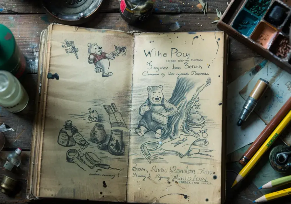 Szkice Kubusia Puchatka - magia ilustracji książkowych z klasycznej serii 