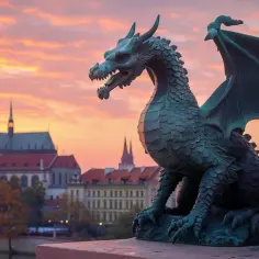 Pomnik Smoka Wawelskiego - legenda o smoku ożywiona 